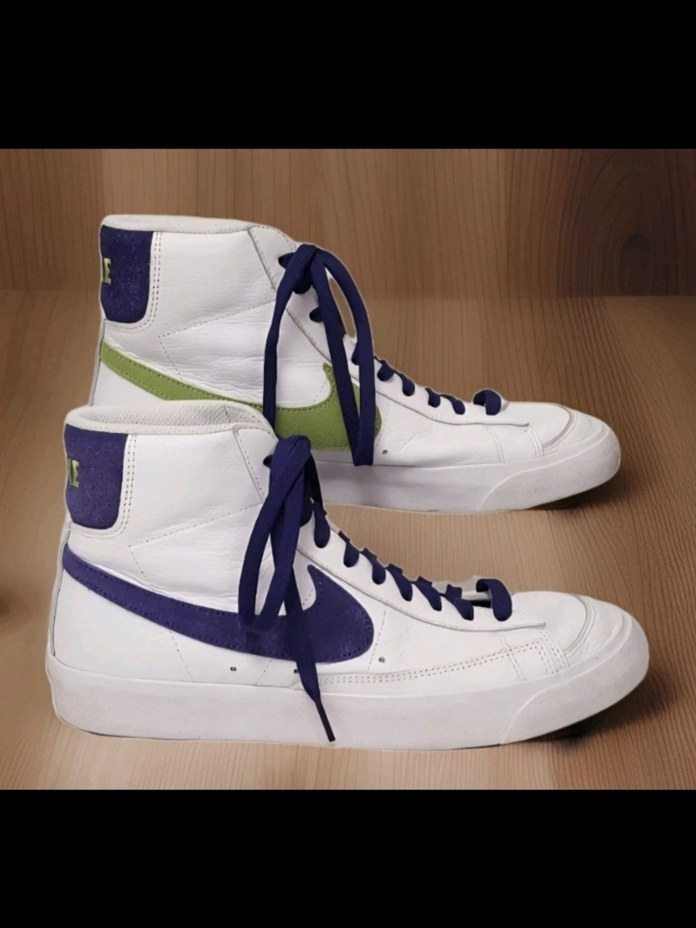Nike Blazer Mid 77 Nike By You Custom Green and Purple Womens 9.5